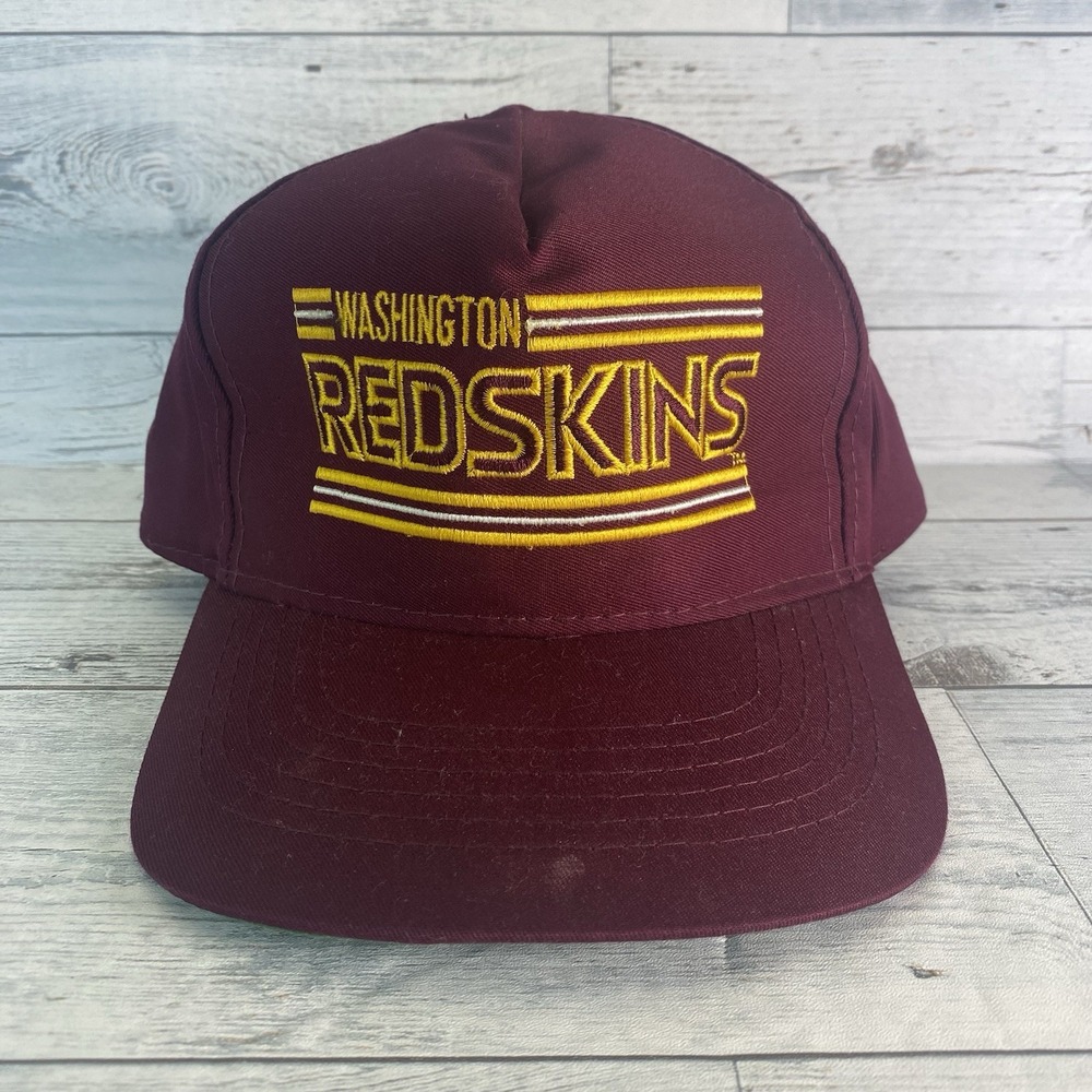 Washington Redskins Hat Cap Snap Back Red Yellow NFL Football Drew Pearson Mens